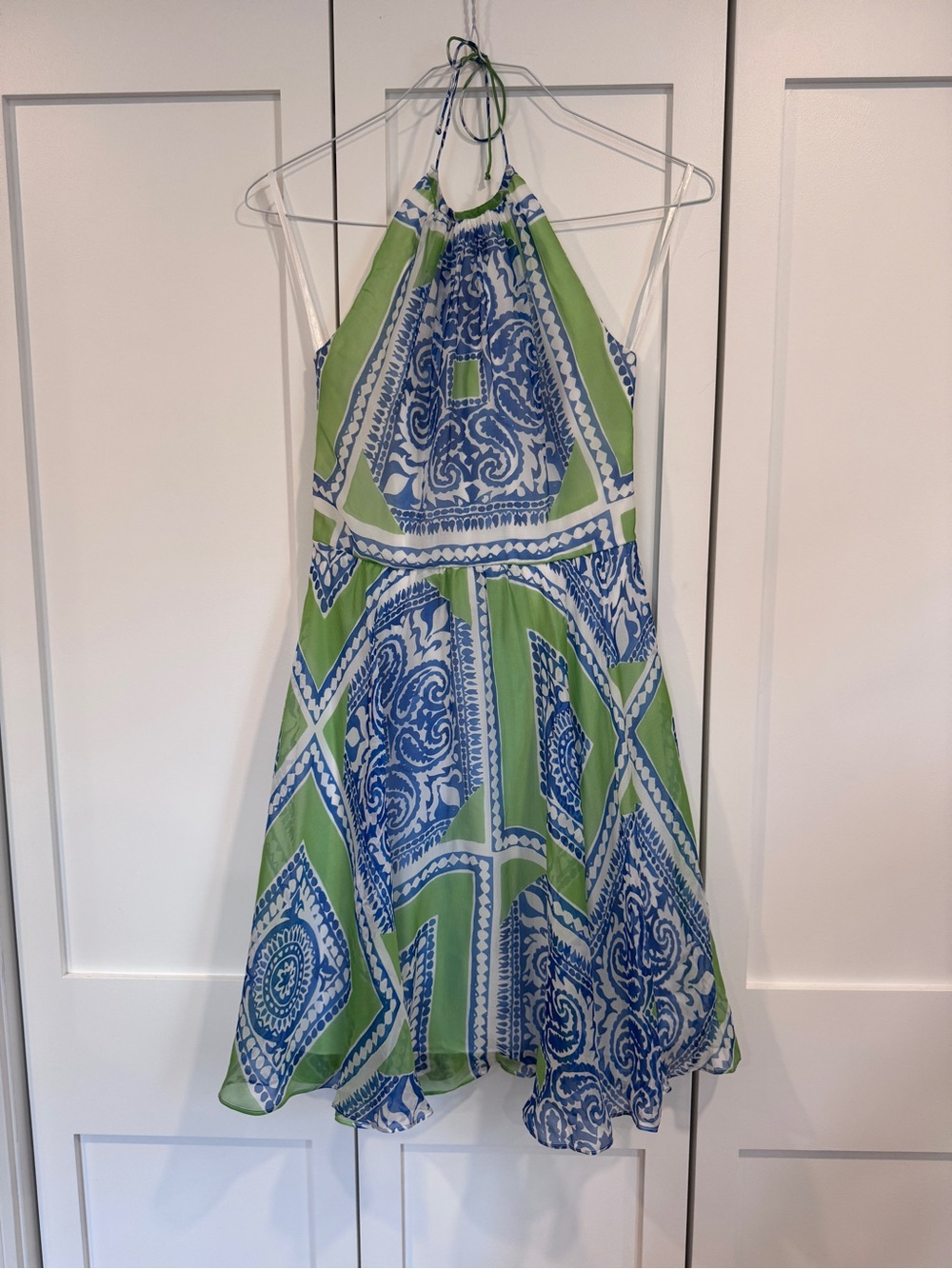 Vineyard Vines Green and Blue Printed Dress